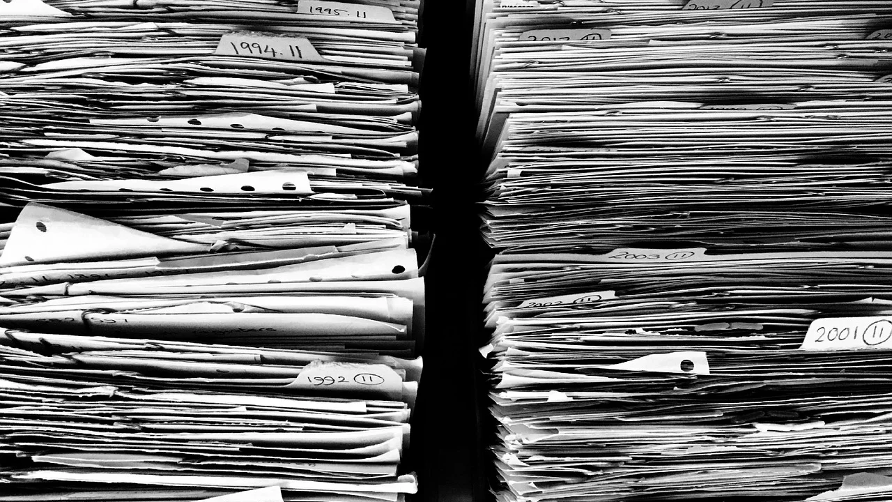 Documento digital con mensaje de error