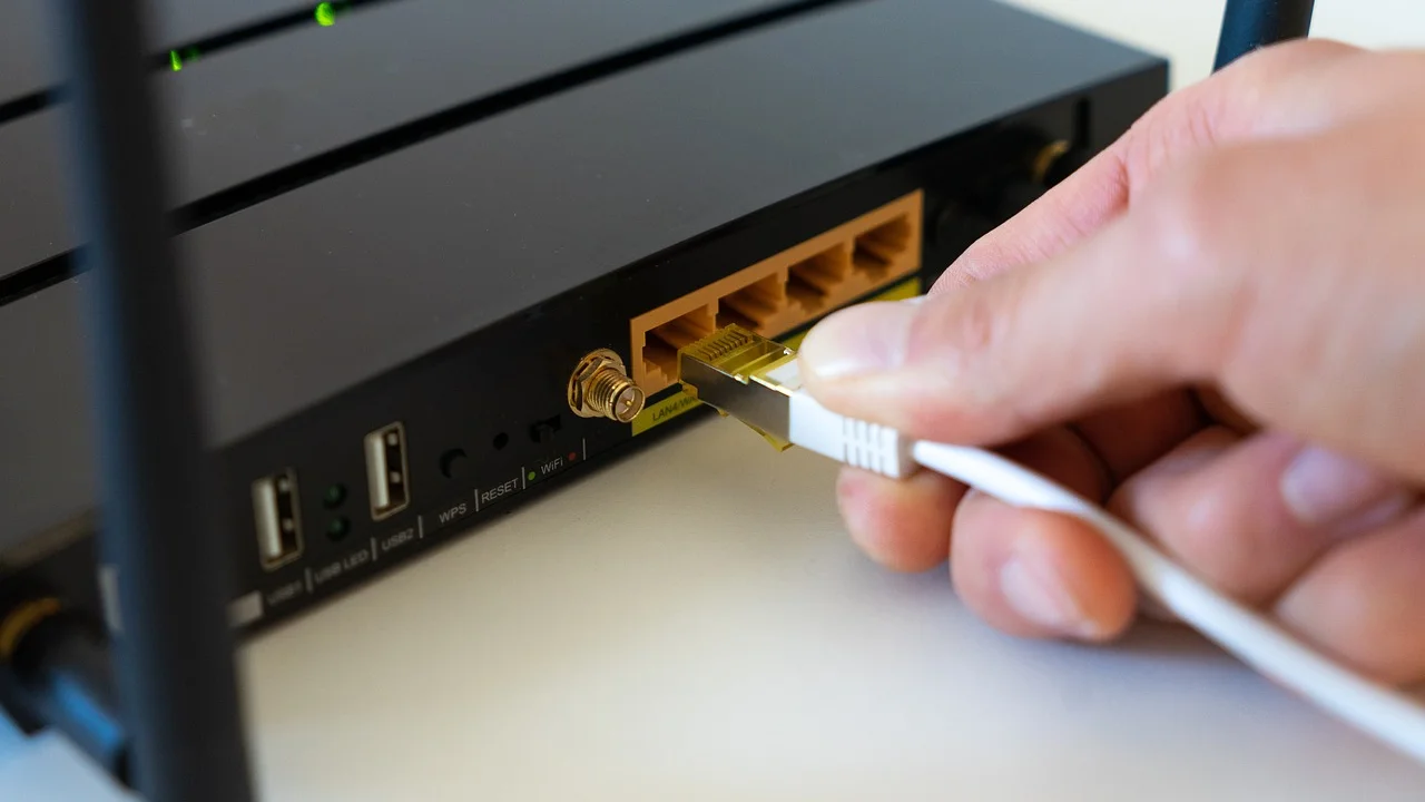 Luces de estado en un router doméstico